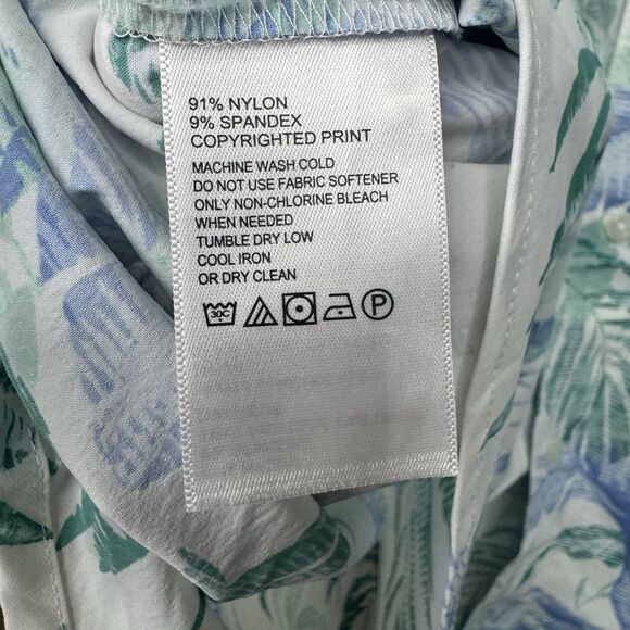 Tommy Bahama Shirt Mens 1XLB Hawaiian Button Up The Siesta Key Long Sleeve Nylon - Picture 8 of 14